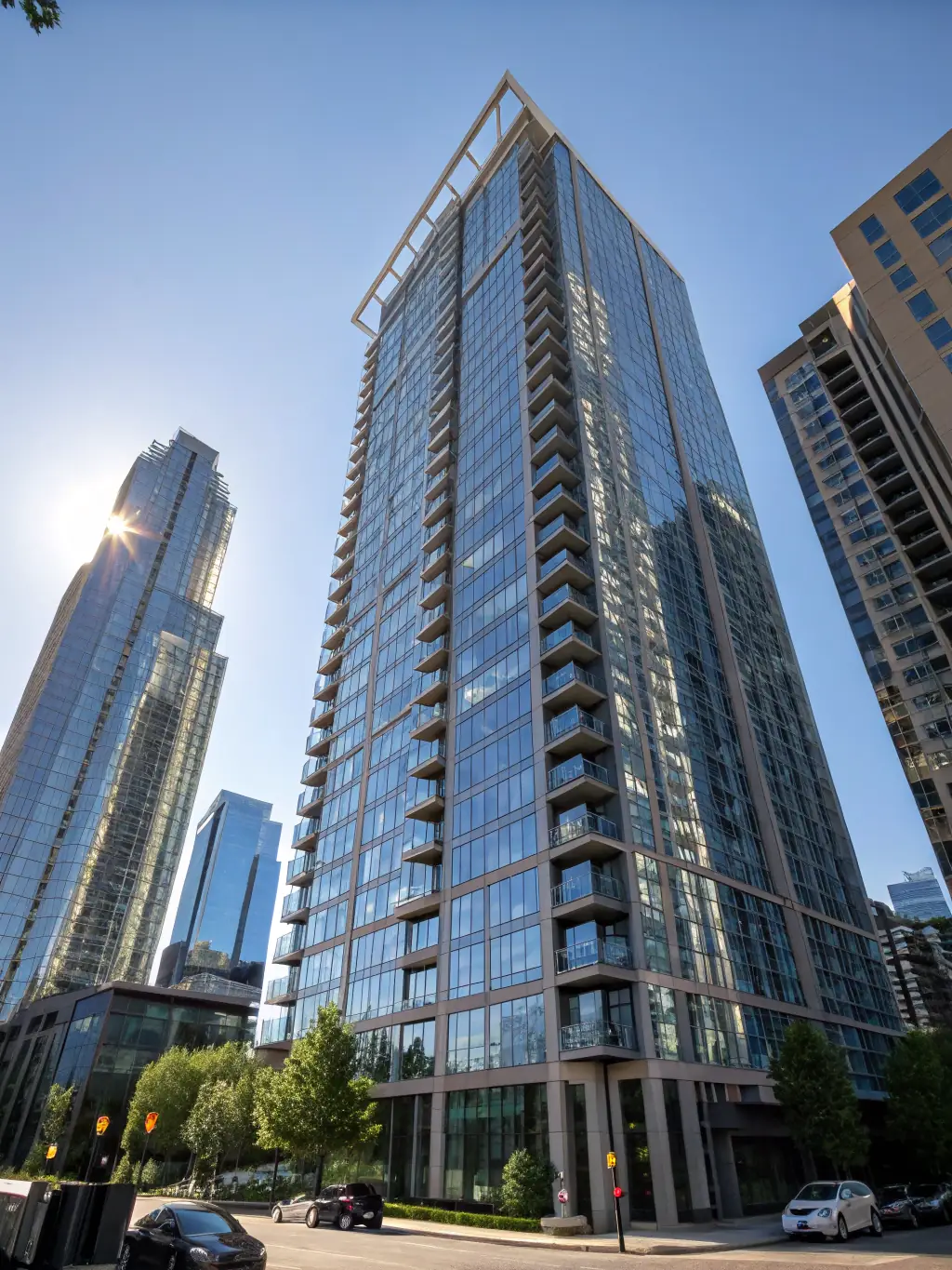 An image of a modern urban property with a bridge loan overlay symbolizing quick and flexible financing.